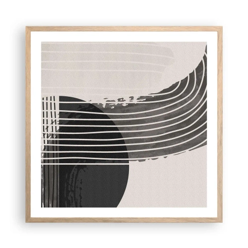 Een poster in een licht eiken lijst - Daar en terug - 60x60 cm