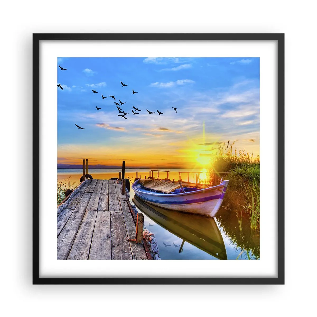 Poster in een zwarte lijst - Ik zie je morgen - 50x50 cm