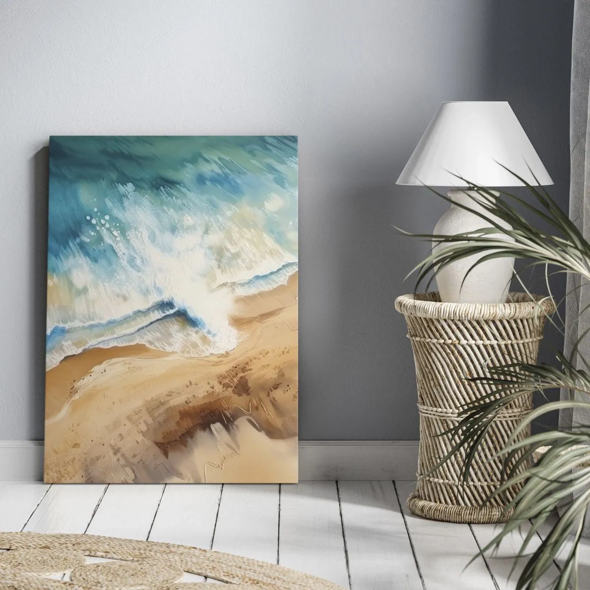 Schilderen op canvas - De terugkerende golf - 50x70 cm
