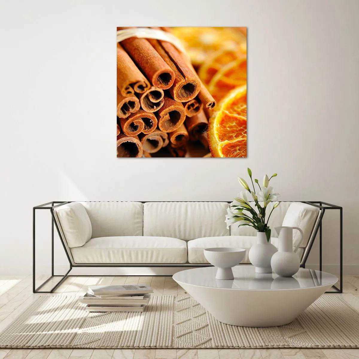 Schilderen op glas - Kun je hun geur ruiken? - 70x70 cm