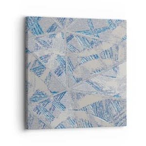 Schilderen op canvas - In een blauwgrijs labyrint - 30x30 cm