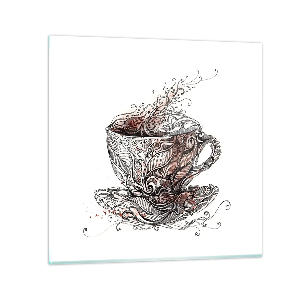 Schilderen op glas - Thee voor alles - 50x50 cm