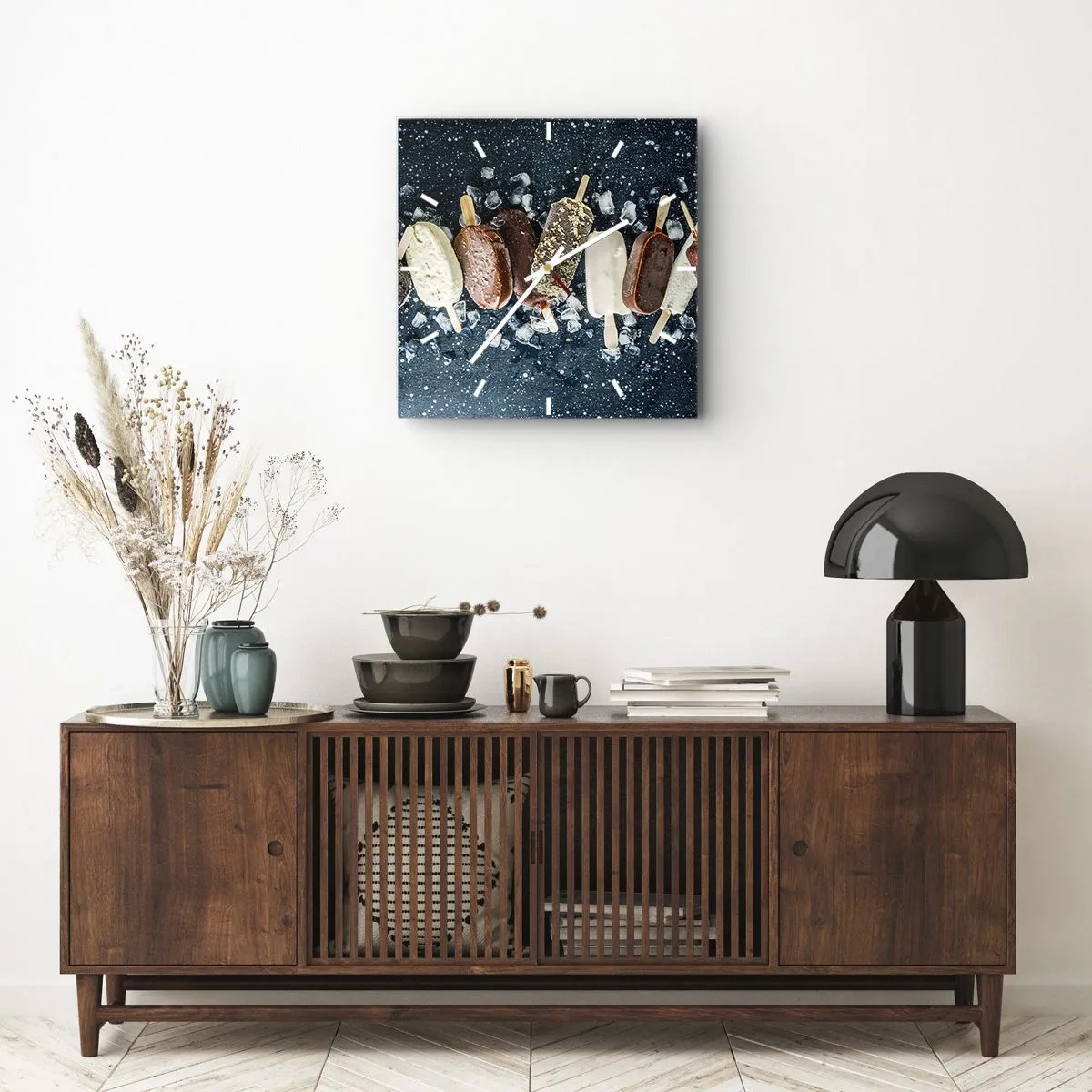 Wandklok - Klok - De smaak van hete zomer - 30x30 cm