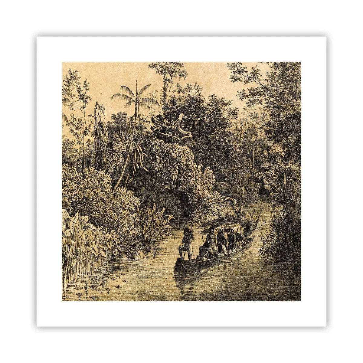 Poster - Expeditie naar de bron - 40x40 cm