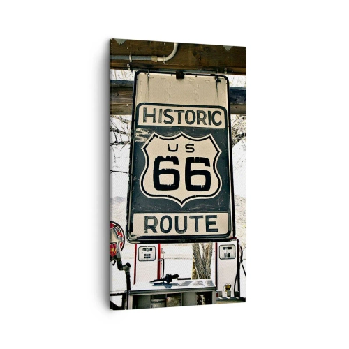 Schilderen op canvas - Amerikaanse retro reis - 45x80 cm
