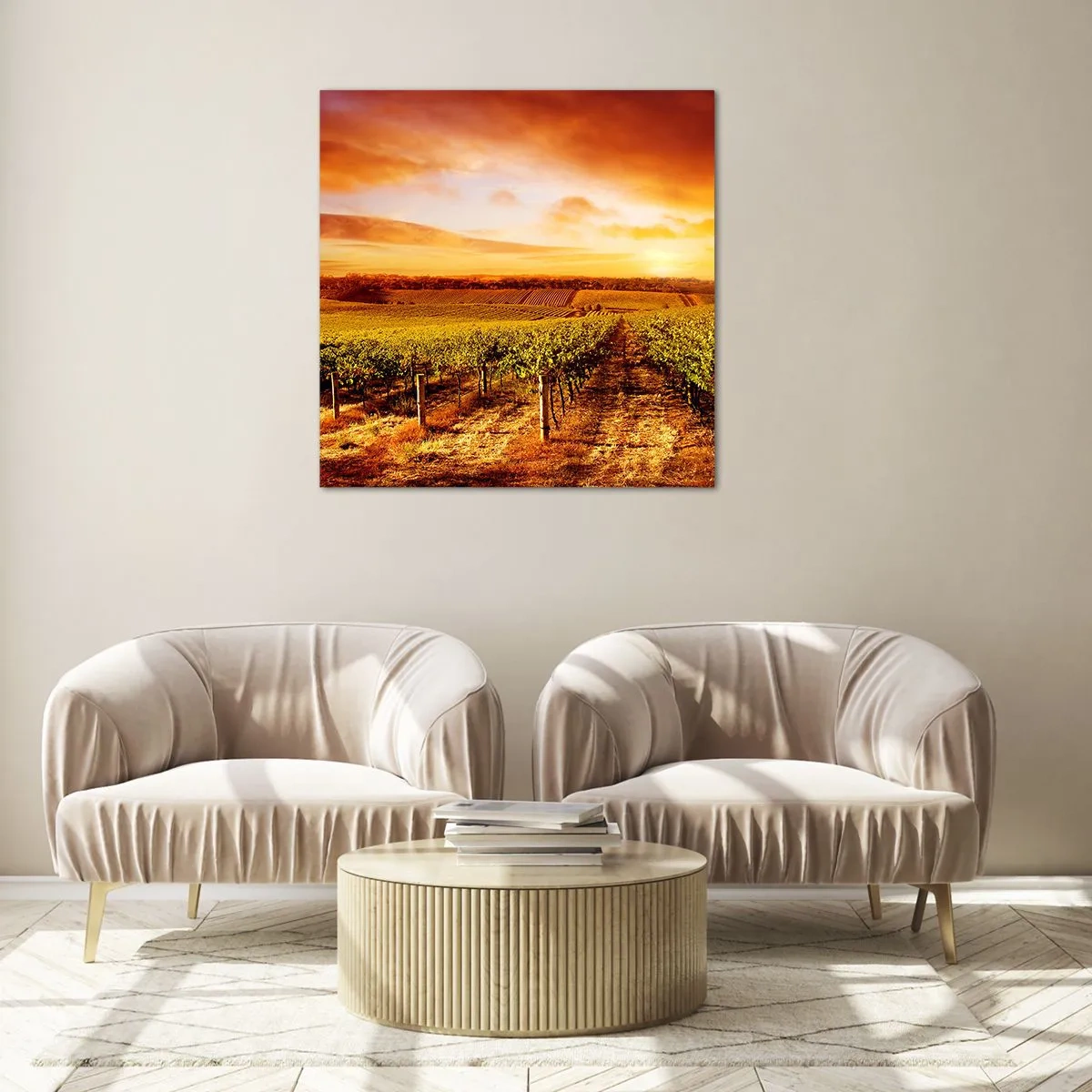 Schilderen op glas - Licht fruitig met een vleugje zonneschijn - 40x40 cm