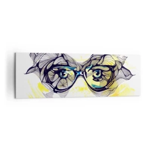 Schilderen op canvas - Door een blauwe bril - 160x50 cm