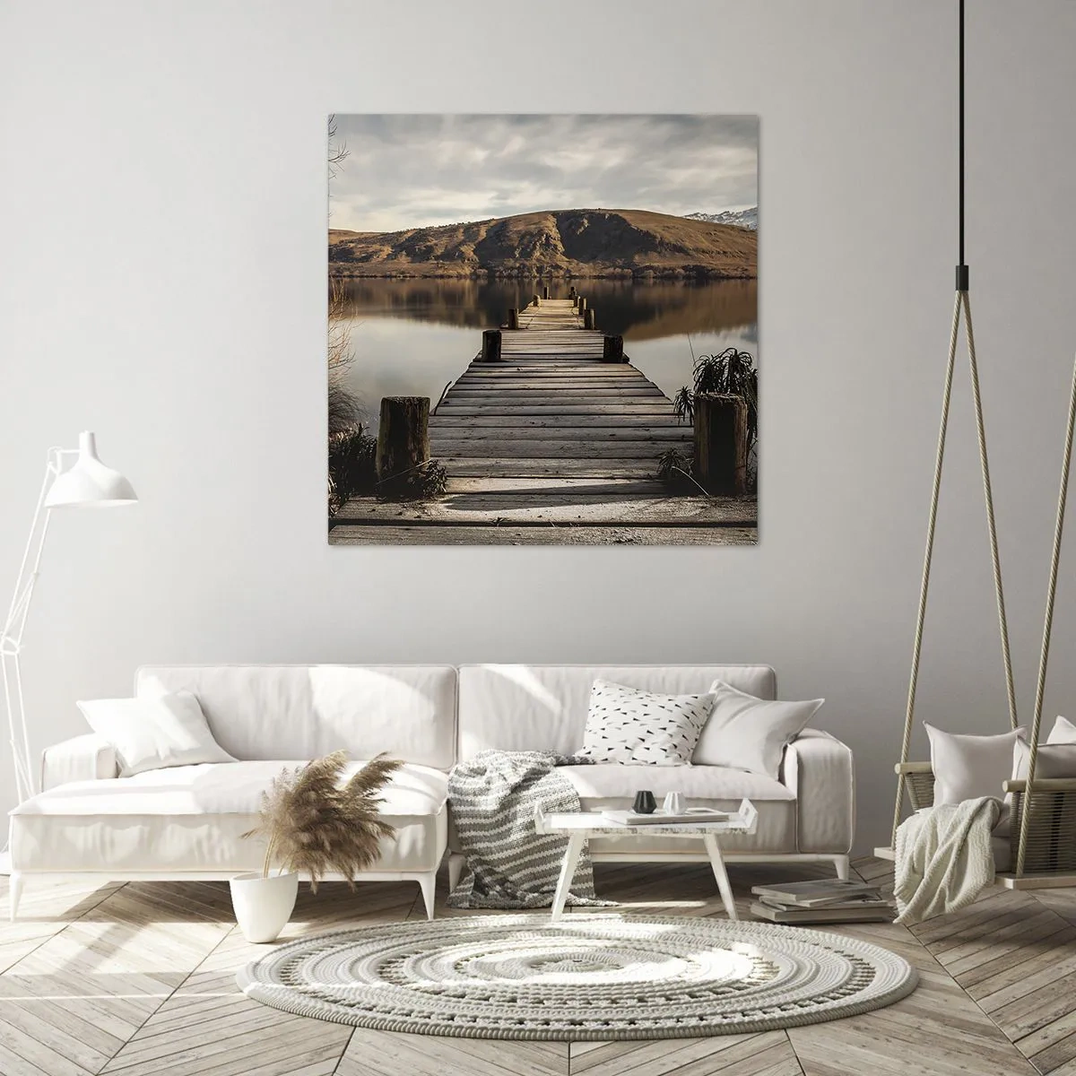 Schilderen op canvas - Landschap in stilte - 60x60 cm