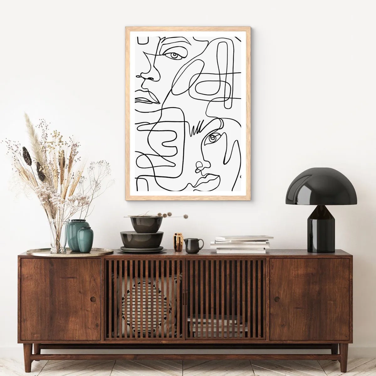 Een poster in een licht eiken lijst - In verwarde emoties - 40x50 cm