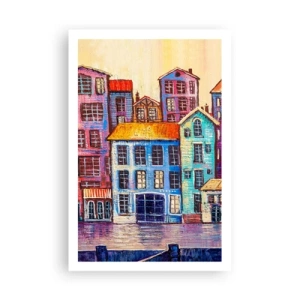 Poster - Een stad als uit een sprookje - 61x91 cm