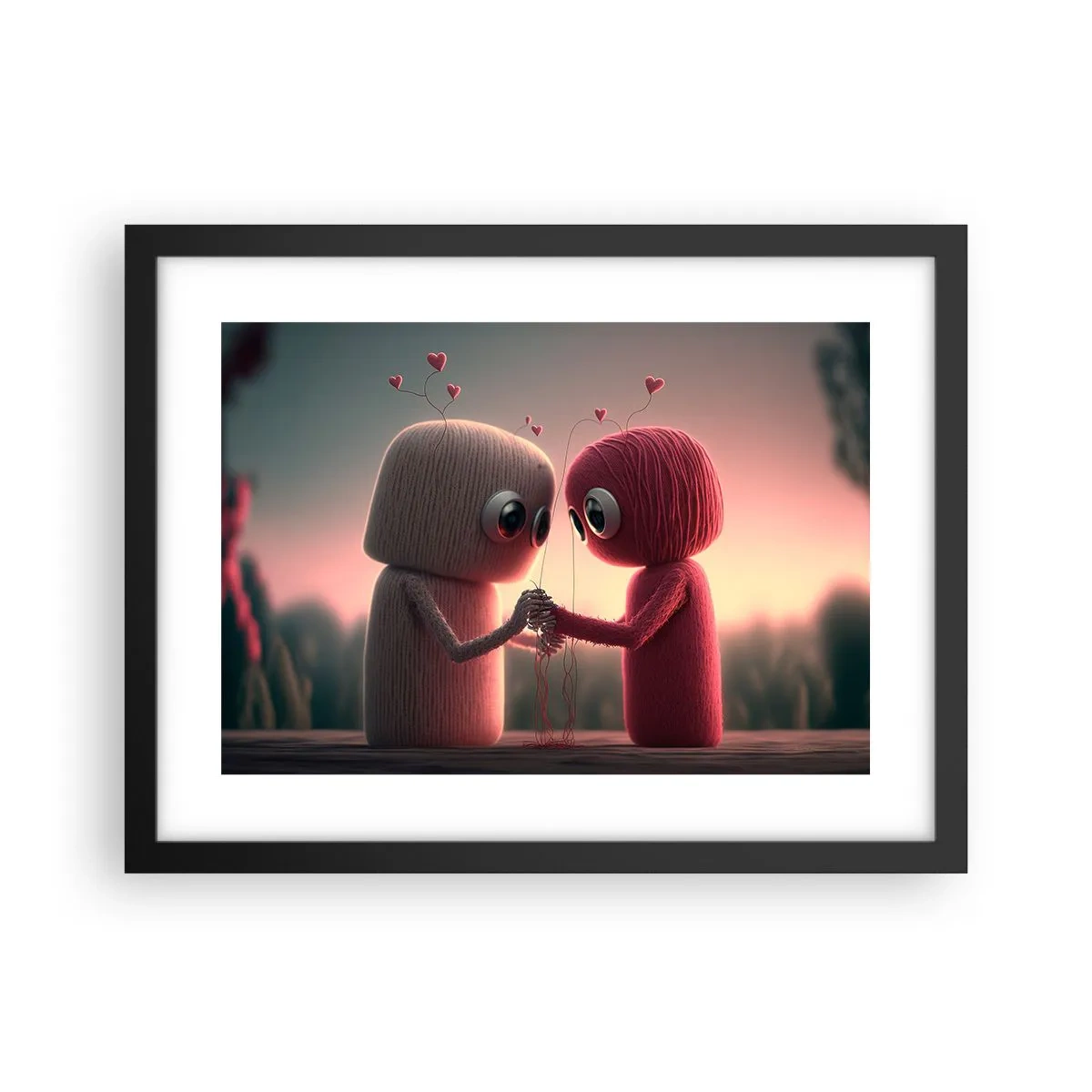 Poster in een zwarte lijst - Iedereen mag liefhebben - 40x30 cm