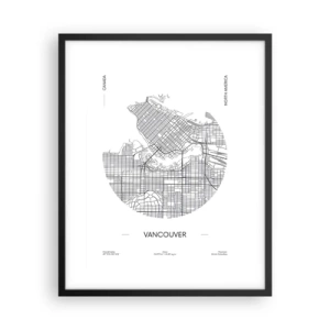 Poster in een zwarte lijst - Anatomie van Vancouver - 40x50 cm