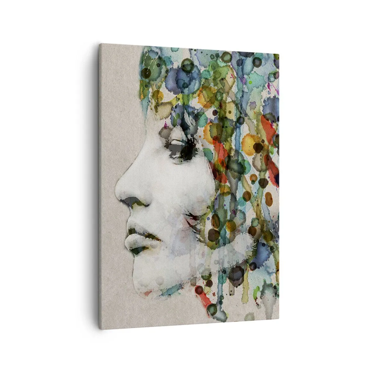 Schilderen op canvas - Ze kwam uit het grijs - 50x70 cm