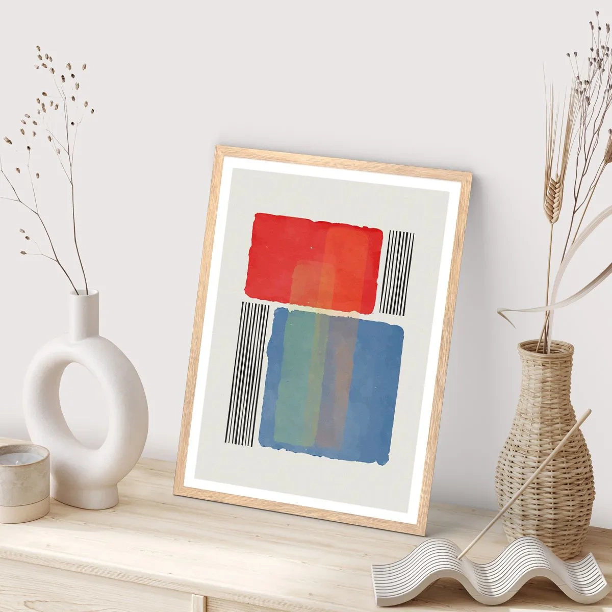 Een poster in een licht eiken lijst - De geest en de letter van de geometrie - 40x50 cm