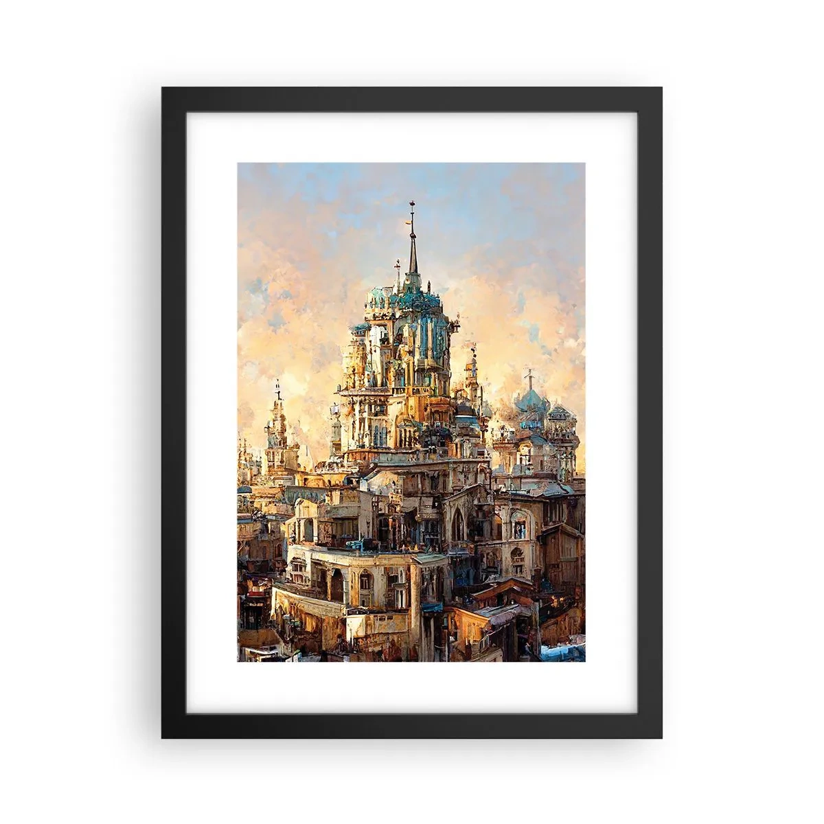 Poster in een zwarte lijst - Stad der steden - 30x40 cm