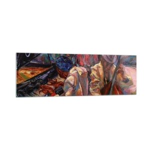 Schilderen op glas - In hetzelfde ritme - 160x50 cm