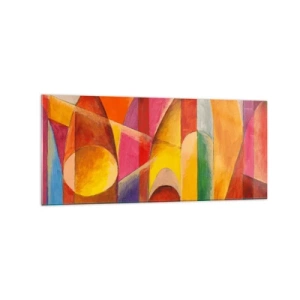 Schilderen op glas - Kathedraal van de zon - 120x50 cm