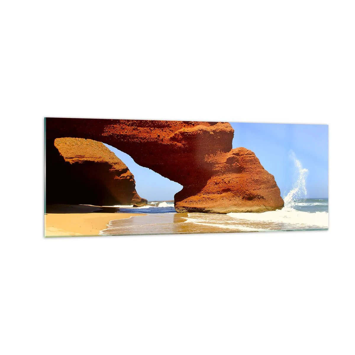 Schilderen op glas - Water en wind  al duizen jaren - 140x50 cm