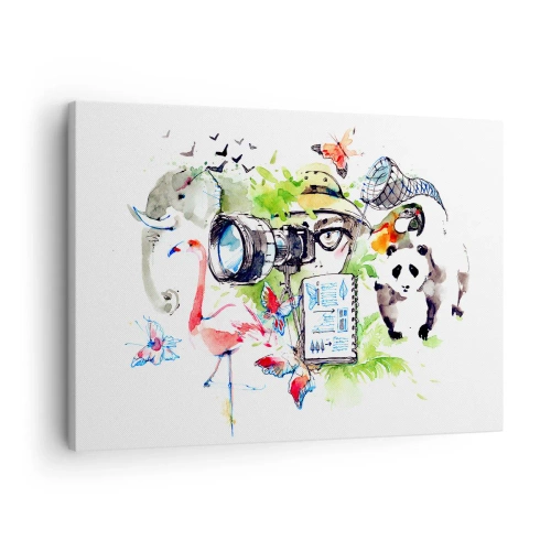 Schilderen op canvas - Kleurrijke afbeeldingen met natuur- en safarithema's - 70x50cm - In de lens van een reiziger - Moderne wanddecoratie voor woonkamer en slaapkamer ARTTOR
