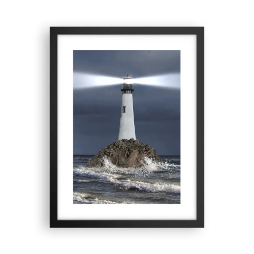 Poster in een zwarte lijst - Hier... hier... hier! - 30x40 cm