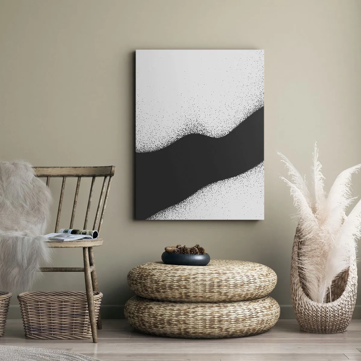 Schilderen op canvas - Vloeibare balans - 50x70 cm
