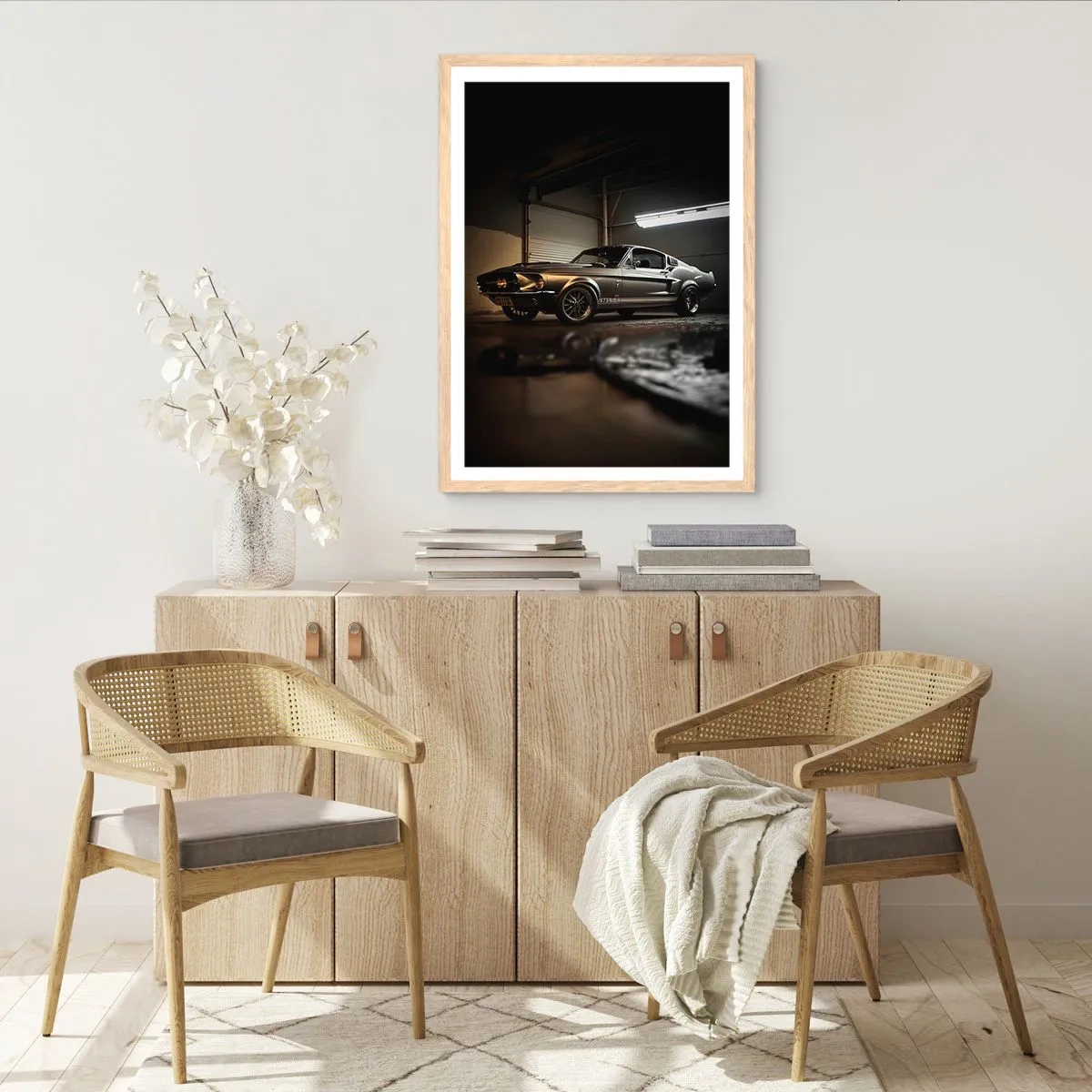 Een poster in een licht eiken lijst - Terug naar het verleden - 70x100 cm