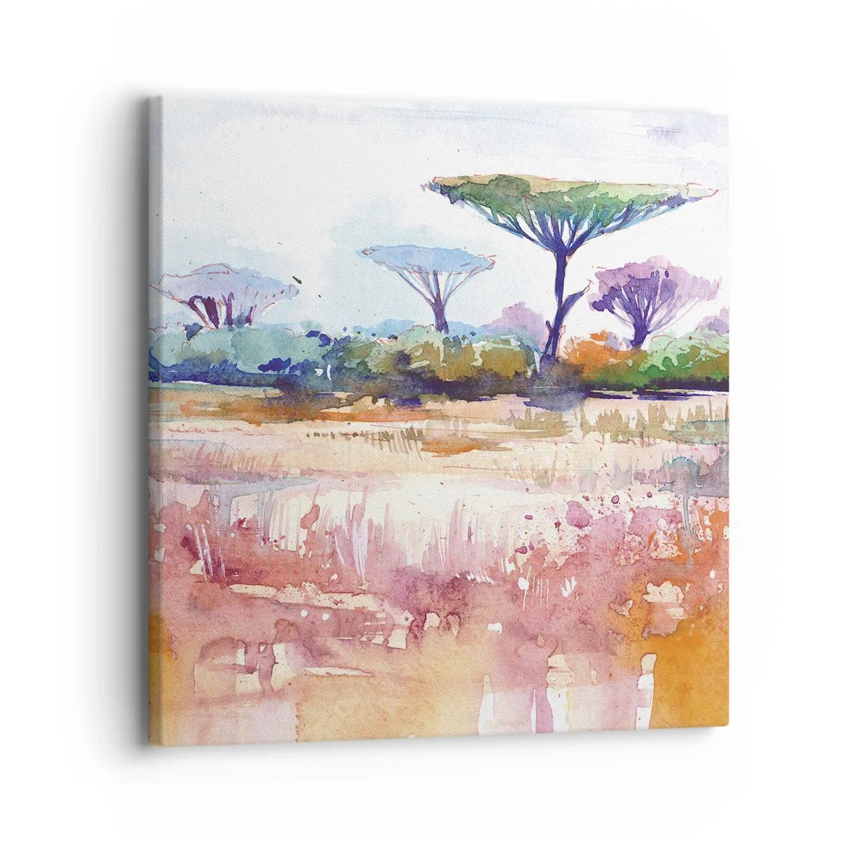 Schilderen op canvas - Savanne kleuren - 30x30 cm