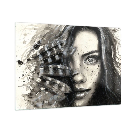 Schilderen op glas - Wilde schoonheid - 100x70 cm