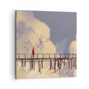 Schilderen op canvas - Blauw verlangen - 50x50 cm