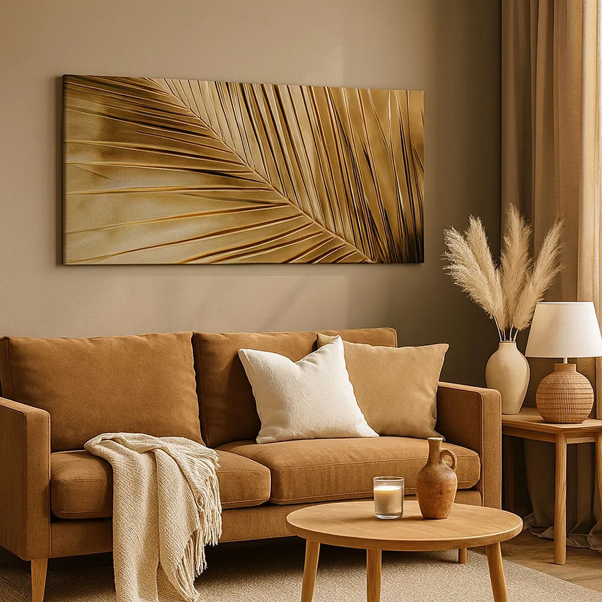 Schilderen op canvas - Natuurlijke zuilengalerij - 100x40 cm