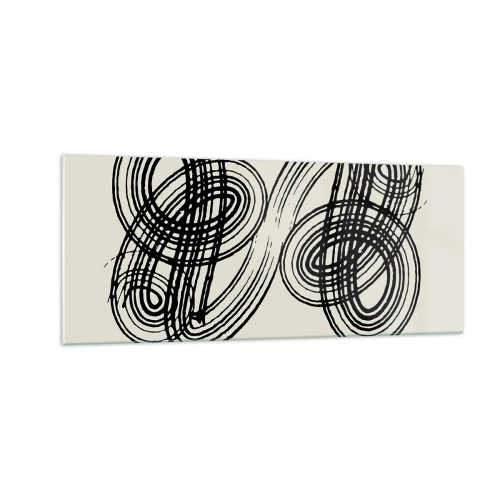 Schilderen op glas - Het kwam er spontaan uit - 100x40 cm