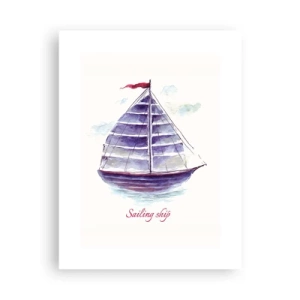 Poster - Volle zeilen en rustig water - 30x40 cm