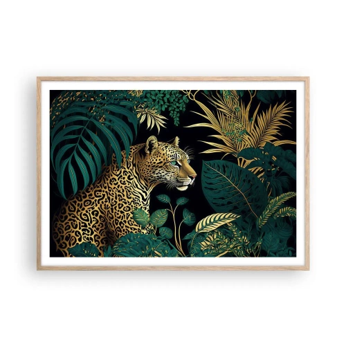 Een poster in een licht eiken lijst - Een gastheer in de jungle - 100x70 cm