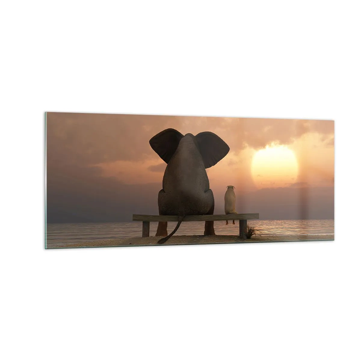 Schilderen op glas - Het is goed om samen stil te zijn - 100x40 cm