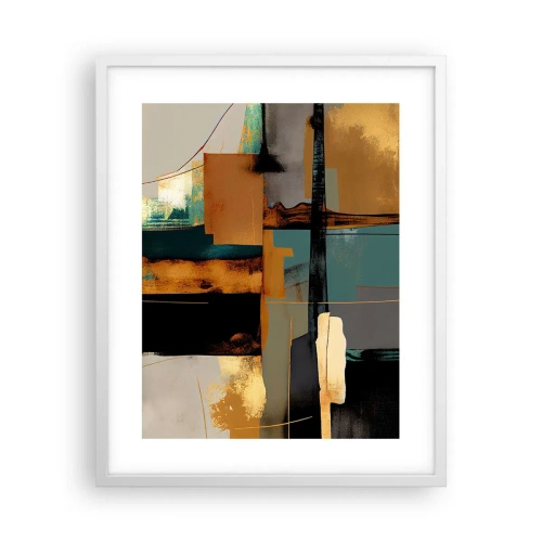 Poster in een witte lijst - Abstractie – licht en schaduw - 40x50 cm