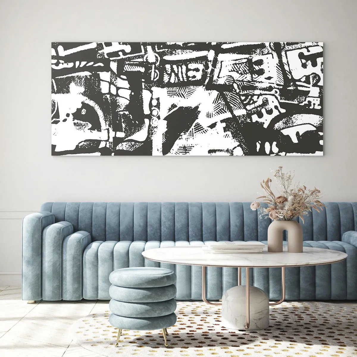 Schilderen op glas - Orde of chaos? - 120x50 cm