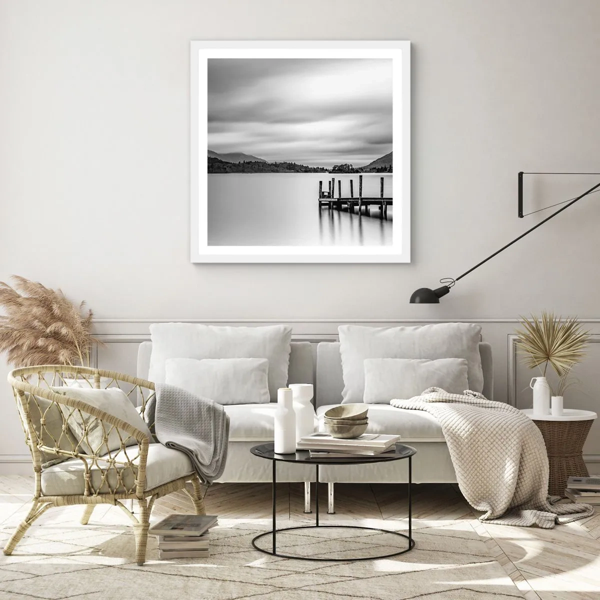 Poster in een witte lijst - Zachtheid en kracht - 30x30 cm