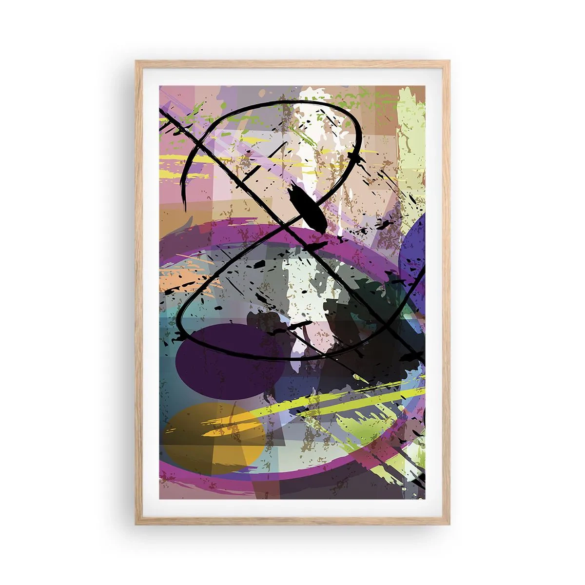 Een poster in een licht eiken lijst - Je kunt rechtdoor of rondom - 61x91 cm