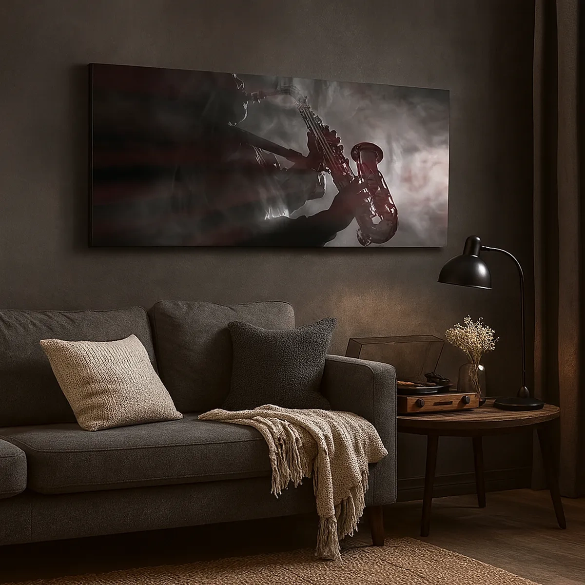 Schilderen op canvas - In de dampen van jazz - 30x30 cm