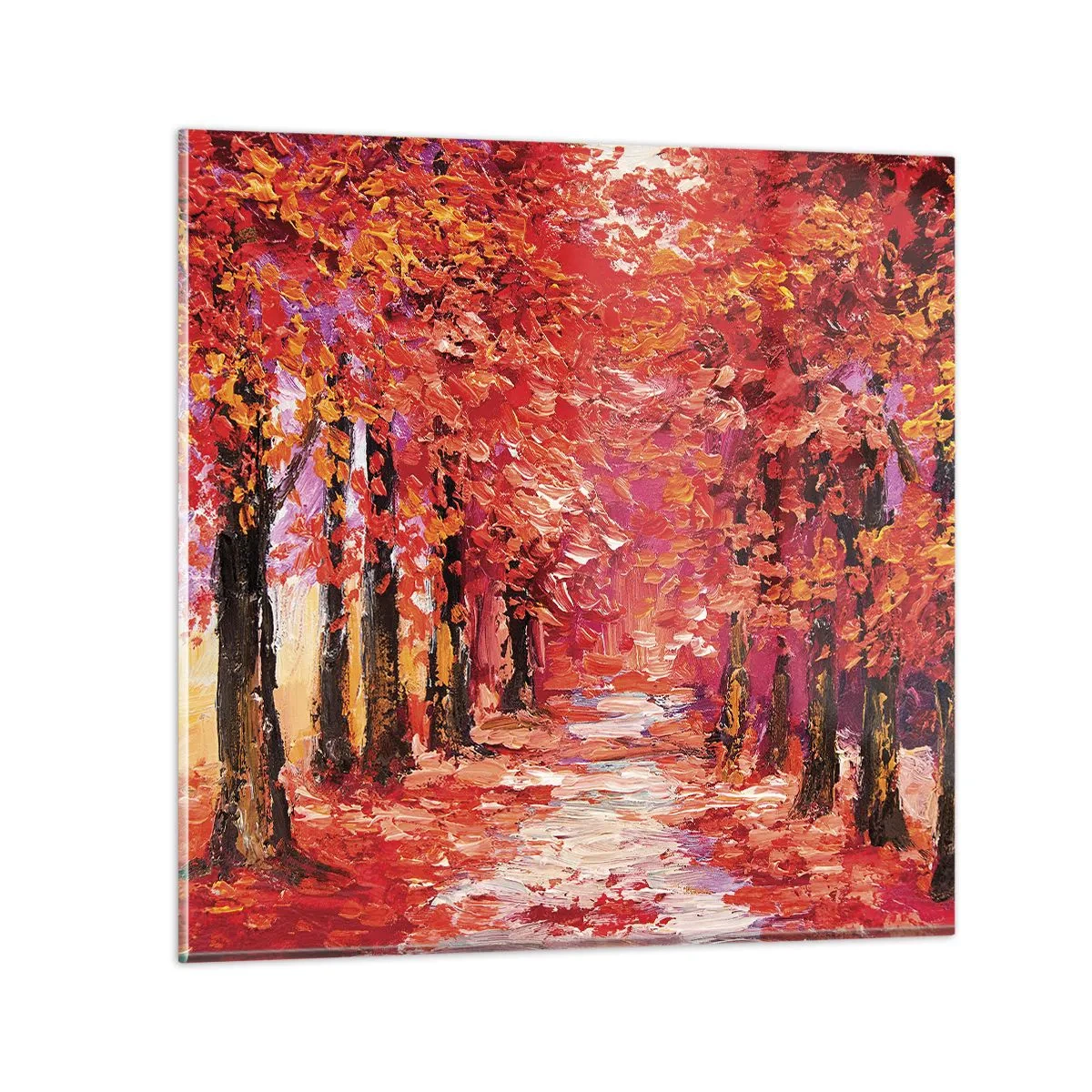Schilderen op glas - Herfst impressie - 30x30 cm