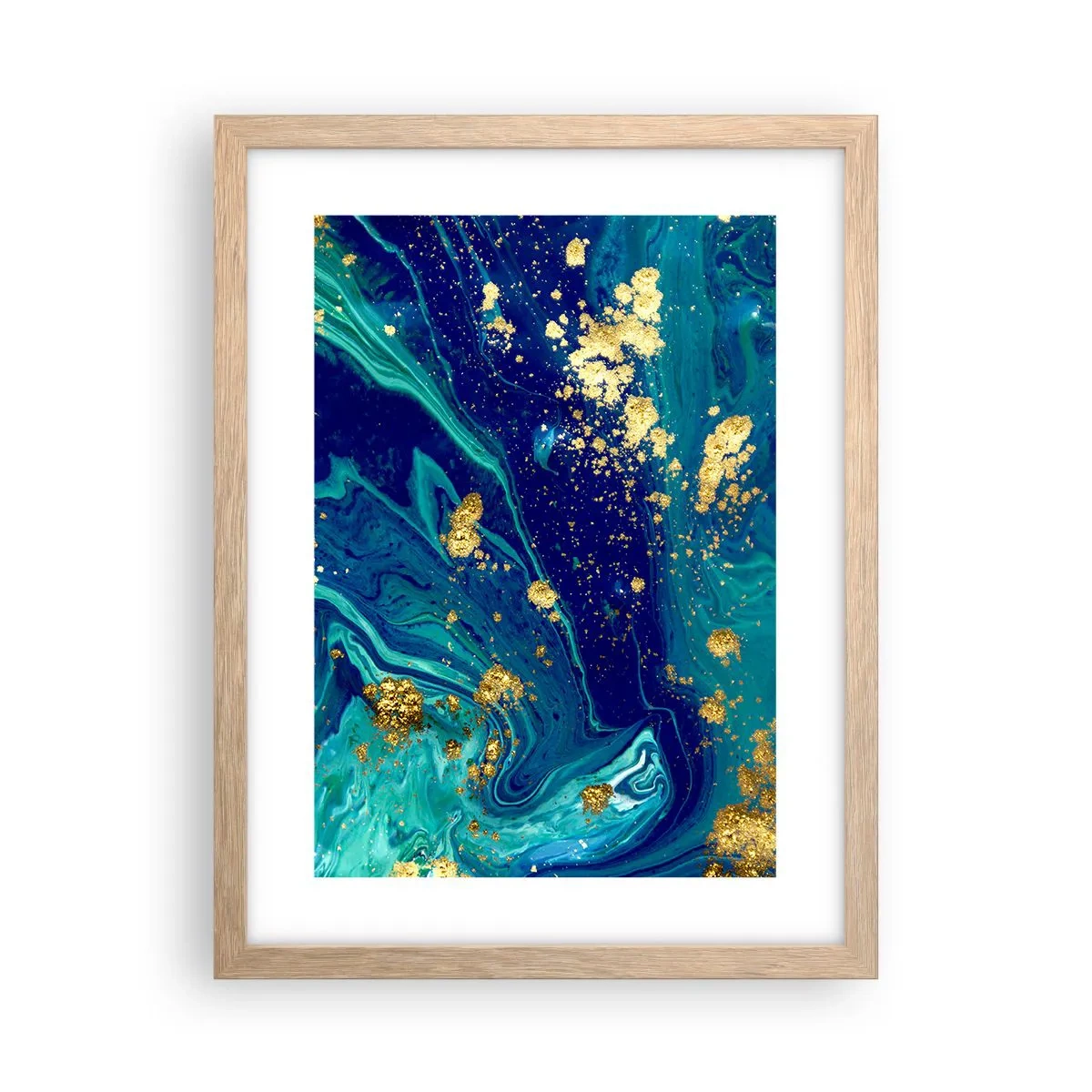 Een poster in een licht eiken lijst - De bloemblaadjes van de zon - 30x40 cm
