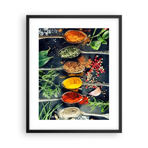 Poster in een zwarte lijst - Culinaire magie - 40x50 cm