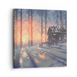 Schilderen op canvas - Alleen de zon kijkt hier naar binnen - 30x30 cm