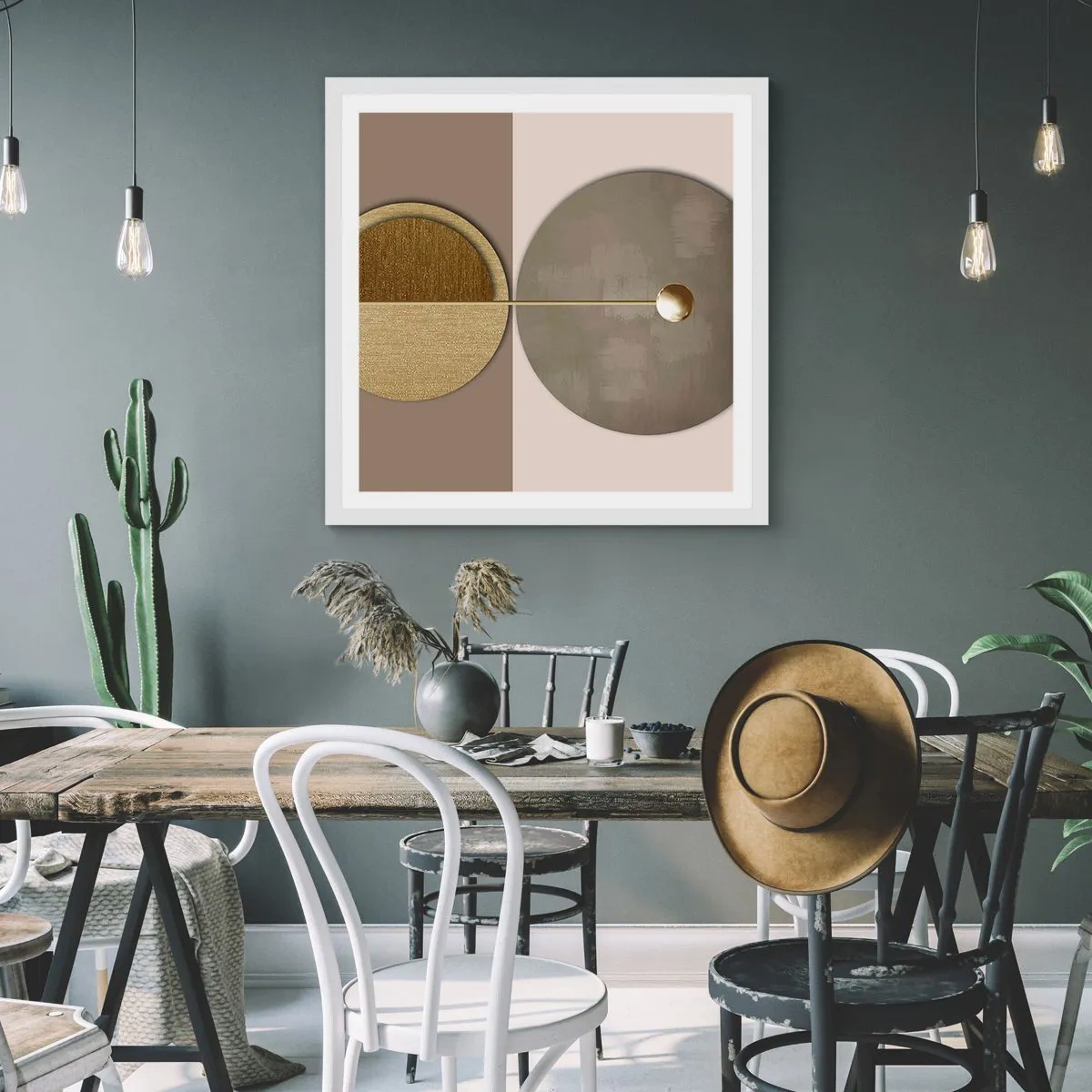 Poster in een witte lijst - Perfecte balans - 50x50 cm