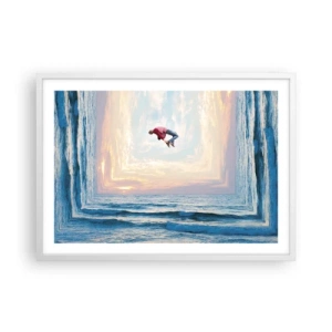 Poster in een witte lijst - Naar een andere dimensie - 70x50 cm