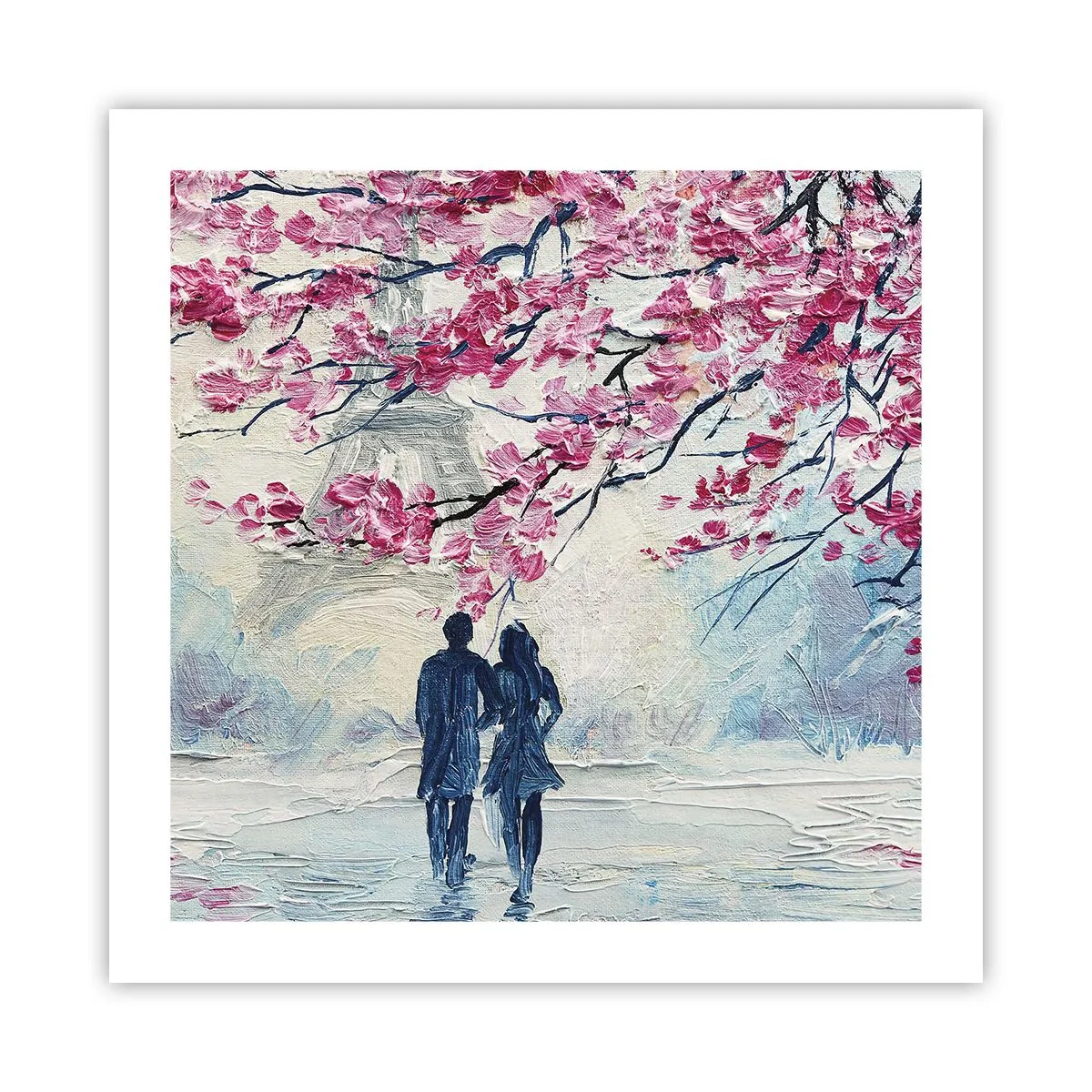 Poster - Een romantische wandeling - 50x50 cm
