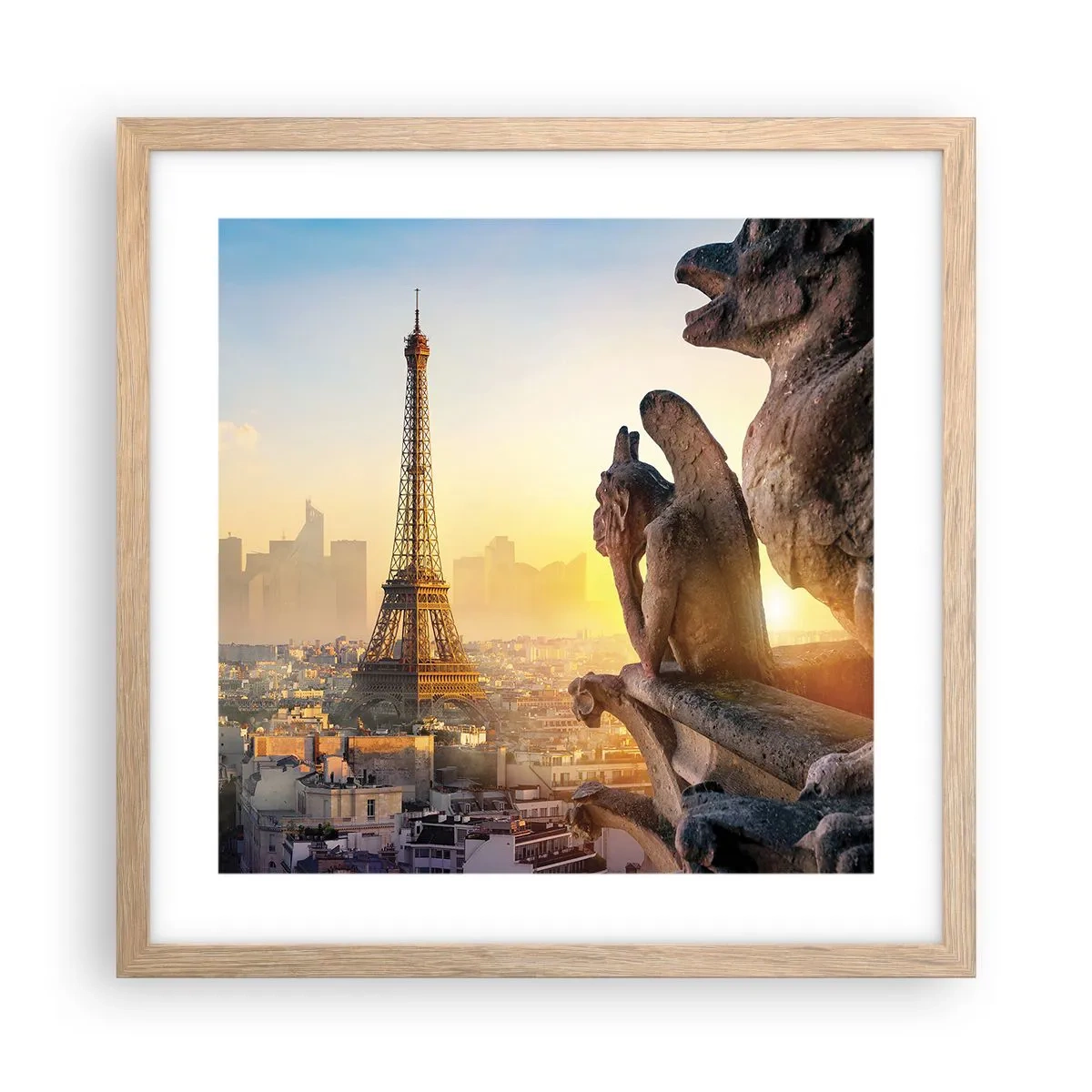 Een poster in een licht eiken lijst - Er is veel veranderd... - 40x40 cm