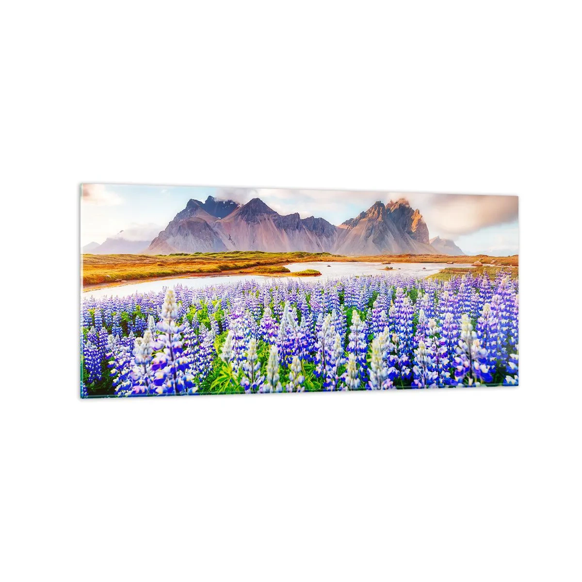 Schilderen op glas - Kracht en soberheid naast zachtheid - 120x50 cm