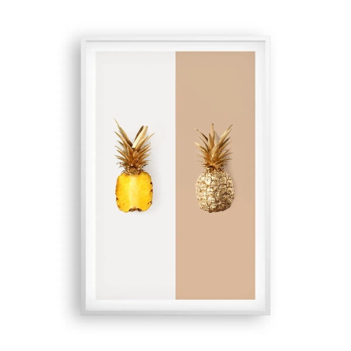 Poster in een witte lijst - Ananas voor ons - 61x91 cm