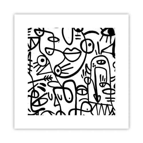 Poster - Gezichten en luchtspiegelingen - 30x30 cm